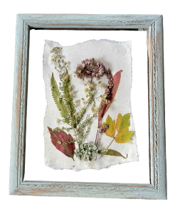 Fern and Joe Pye in 8"x10" Green Wood Frame