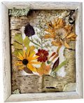 Sunny Yellow with Birchbark in 8"x10" White Frame